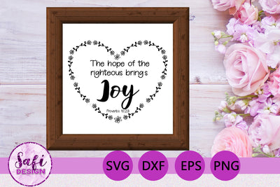 The Hope Of The Righteous Bible Verse SVG SVG Safi Design 