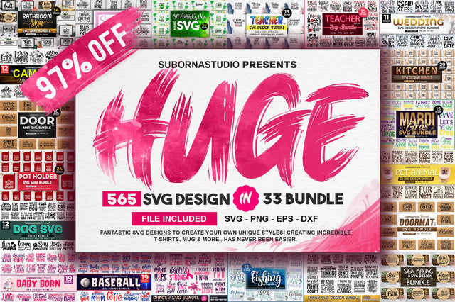 THE HUGE BUNDLE 565 SVG DESIGN 33 Different BUNDLE SVG Designangry 