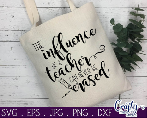 The Influence Of A Teacher - Teaching Svg SVG Crafty Mama Studios 