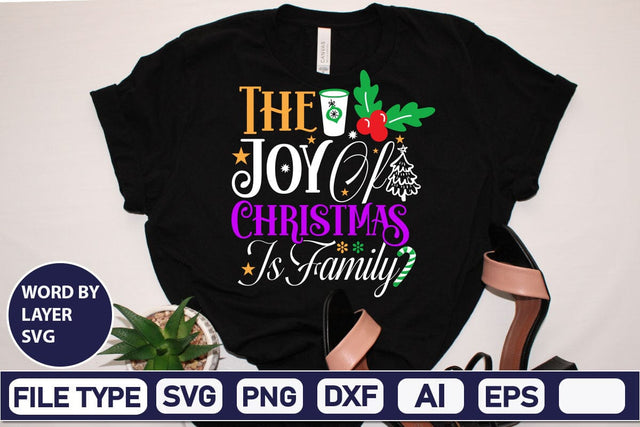 The Joy Of Christmas Is Family SVG Cut File SVG DesignPlante 503 