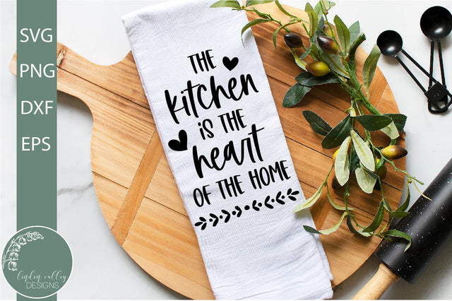 The Kitchen Is The Heart Of The Home SVG-Kitchen Quote SVG-Farmhouse SVG SVG Linden Valley Designs 