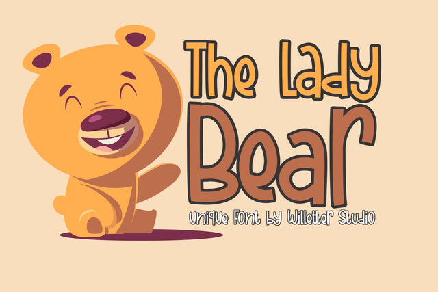 The Lady Bear Font Willetter Studio 