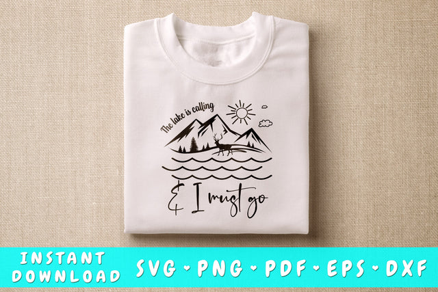 The Lake Is Calling And I Must Go SVG SVG HappyDesignStudio 