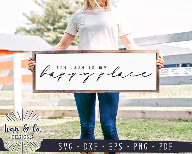 The Lake is My Happy Place SVG Files | Lake Sign Svg | Lake House Svg | Lake Life Svg | Outdoor Svg | Commercial Use | Digital Cut Files (1138899846) SVG Ivan & Co. Designs 