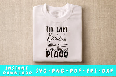 The Lake Is My Happy Place SVG SVG HappyDesignStudio 