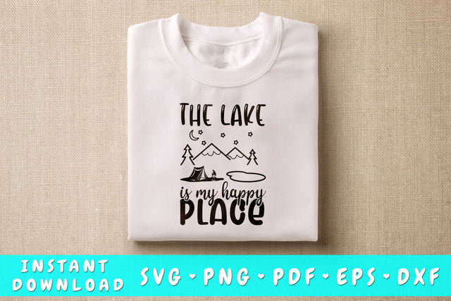 The Lake Is My Happy Place SVG SVG HappyDesignStudio 