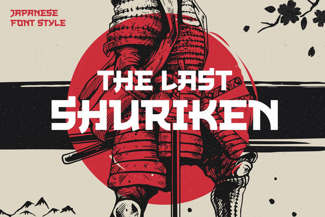 The Last Shuriken - Japanese Style Font Arterfak Project 
