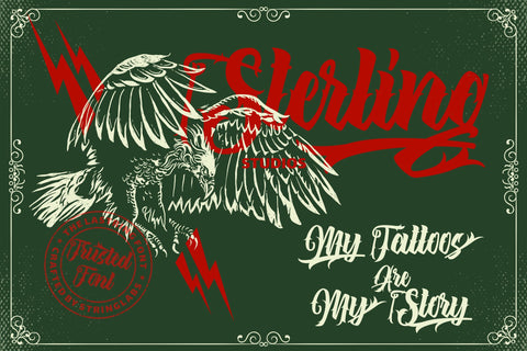 The Lastring - Tattoo Script Font Font StringLabs 