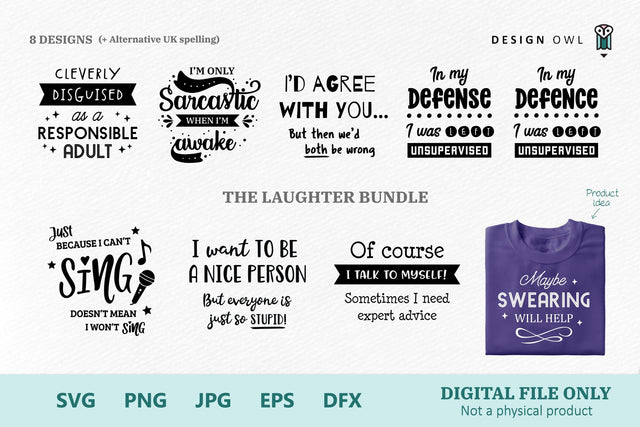 The Laughter Bundle SVG Design Owl