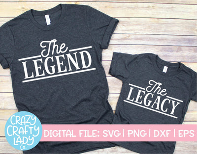 The Legend & The Legacy SVG Cut File Bundle SVG Crazy Crafty Lady Co.
