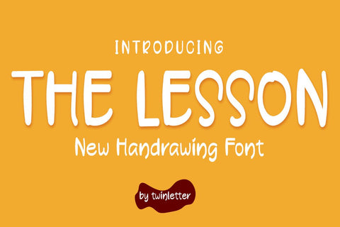 The Lesson Font twinletter 