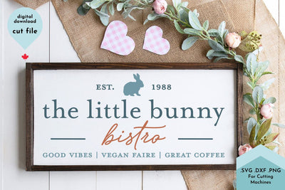 The Little Bunny Bistro SVG Lettershapes 