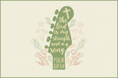 The Lord is My Strength Sublimation Design Sublimation Creativeart88 