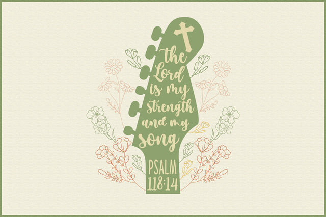 The Lord is My Strength Sublimation Design Sublimation Creativeart88 