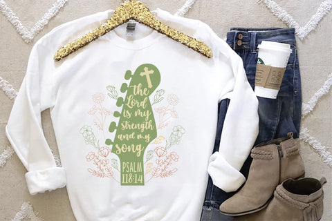 The Lord is My Strength Sublimation Design Sublimation Creativeart88 