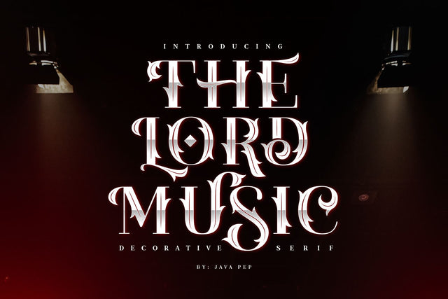 The Lord Music - Decorative font Font Javapep 