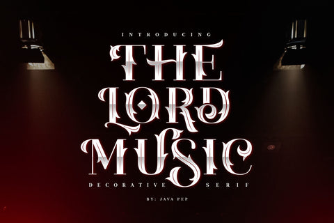 The Lord Music - Decorative font Font Javapep 