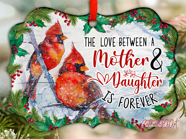 The Love Between A Mother And Daughter Ornament PNG, Benelux Christmas Ornament, PNG Instant Download, Xmas Ornament Sublimation Designs Sublimation CaldwellArt 