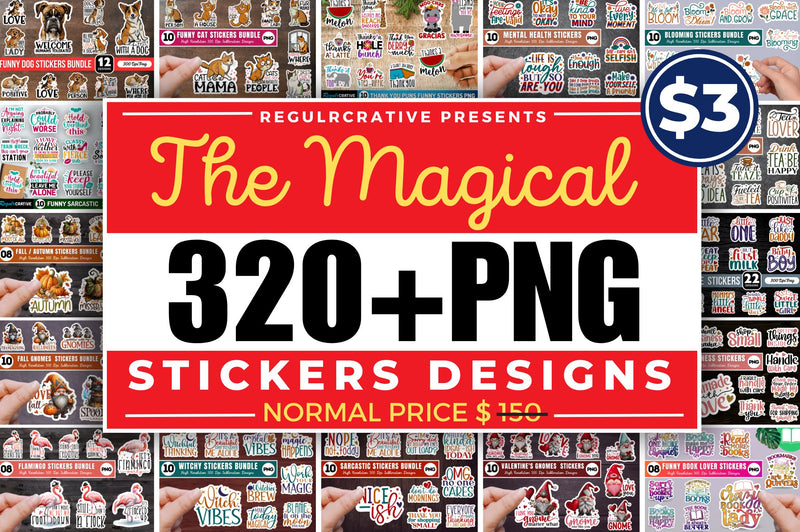 The Magical Stickers Mega Bundle Sublimation Regulrcrative 