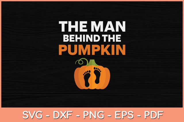 The Man Behind The Pumpkin Halloween Pregnancy Svg Design SVG artprintfile 
