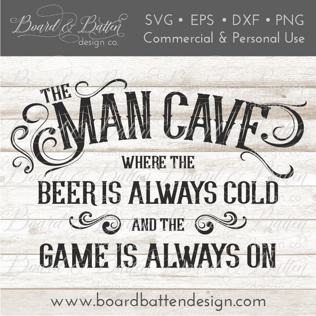 The Man Cave SVG Board & Batten Design Co 