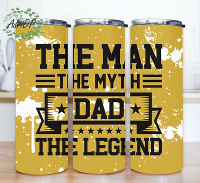 The Man The Myth The Legend Tumbler Design, Dad 20oz Skinny Tumbler, Tumbler With Lid And Straw, Fathers Day Gift, Instant Download Sublimation AdriOP 
