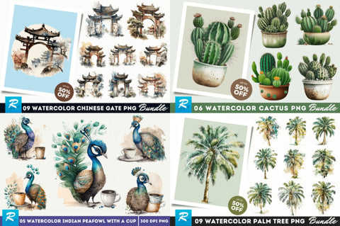 The Mega Dreams Watercolor Big PNG Bundle Sublimation Regulrcrative 