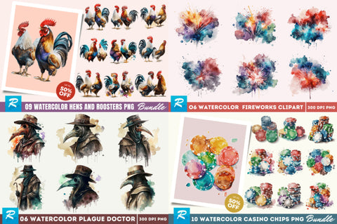 The Mega Dreams Watercolor Big PNG Bundle Sublimation Regulrcrative 