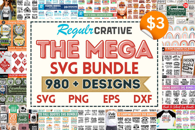 The Mega SVG Big Bundle SVG Regulrcrative 