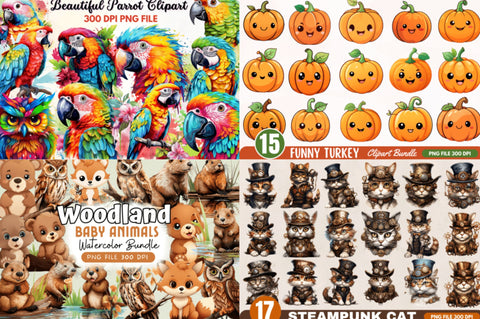 The Mega Watercolor PNG Bundle, Watercolor PNG Bundle Sublimation Regulrcrative 