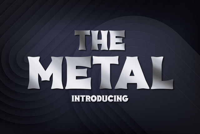 The Metal Font Font Fox7 By Rattana 