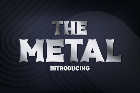 The Metal Font Font Fox7 By Rattana 