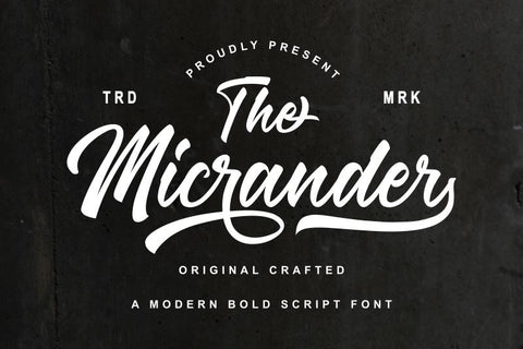 The Micrander Font R. Studio 