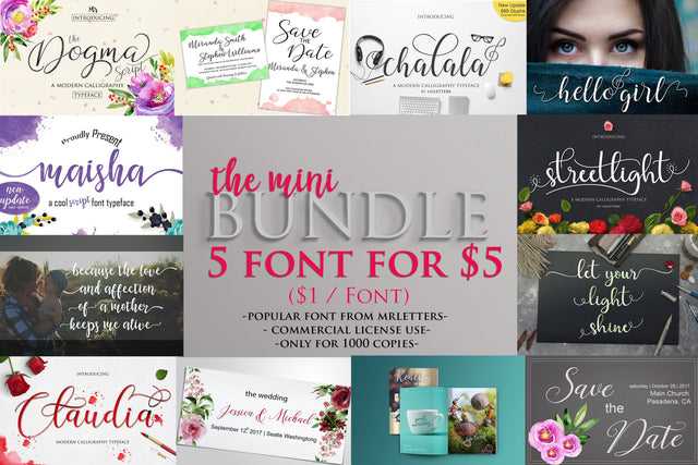 The Mini Bundle Vol 2 Font Mrletters