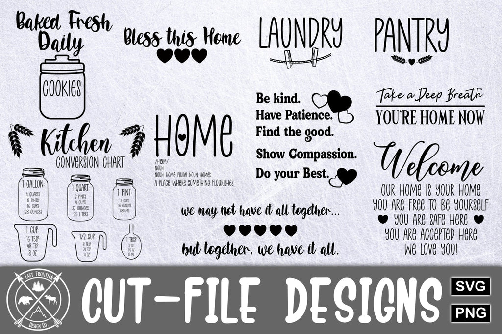 The MINI Farmhouse sign bundle SVG Cut files - So Fontsy