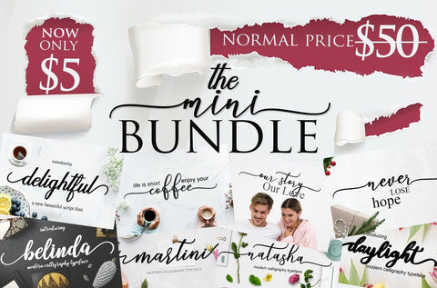 The Mini Font Bundle by MrLetters Vol. 3 | Font Swirly, Cricut font Font Mrletters 