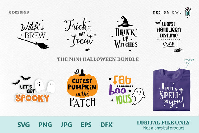 The Mini Halloween Bundle SVG Design Owl