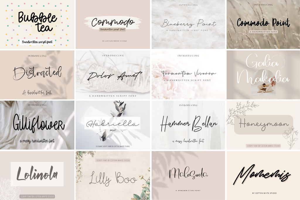The Modern Script Bundle - So Fontsy