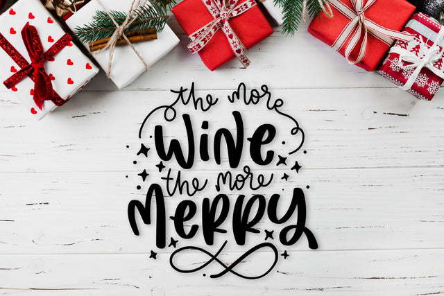 The More Wine The More Merry SVG Funny Christmas SVG dapiyupi store 