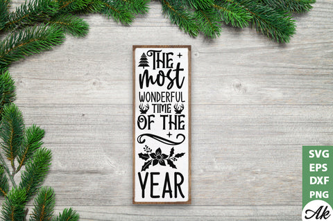 The most wonderful time of the year Porch Sign SVG SVG akazaddesign 