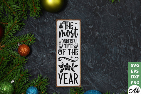 The most wonderful time of the year Porch Sign SVG SVG akazaddesign 