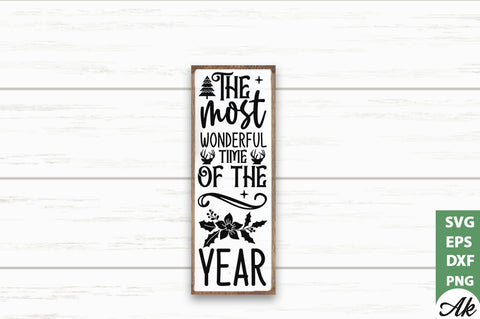The most wonderful time of the year Porch Sign SVG SVG akazaddesign 