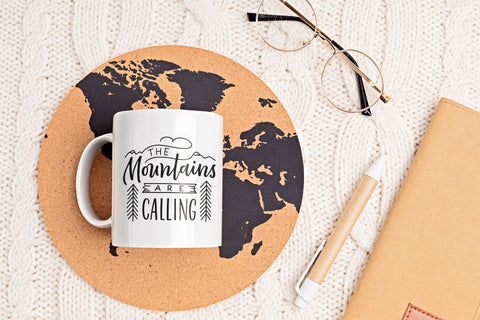 The Mountains Are Calling Hand Lettered SVG Cut Files SVG Cerebrations 