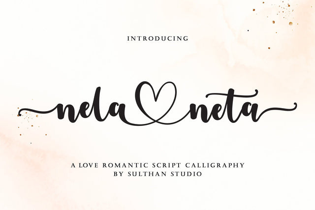 The Nela neta script Font Sulthan studio 