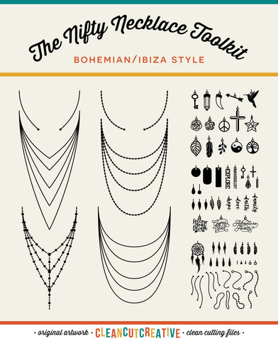 The Nifty Necklace Toolkit - Layered Necklace T-shirt SVG SVG CleanCutCreative 