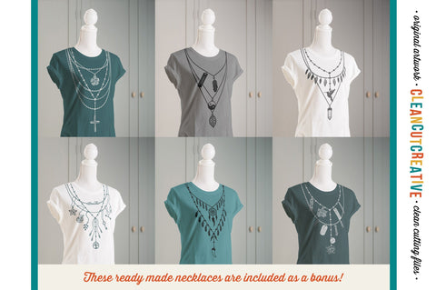 The Nifty Necklace Toolkit - Layered Necklace T-shirt SVG SVG CleanCutCreative 