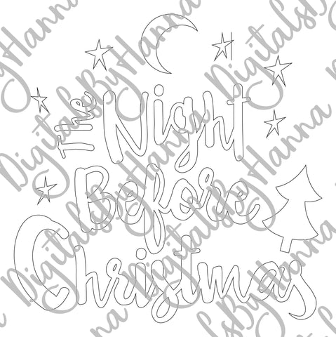 The Night Before Christmas Print &Cut SVG Digitals by Hanna 