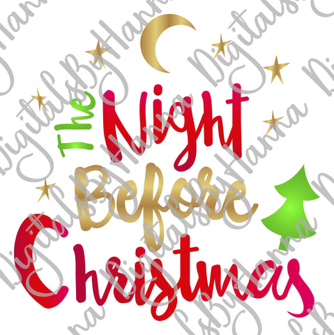 The Night Before Christmas Print &Cut SVG Digitals by Hanna 