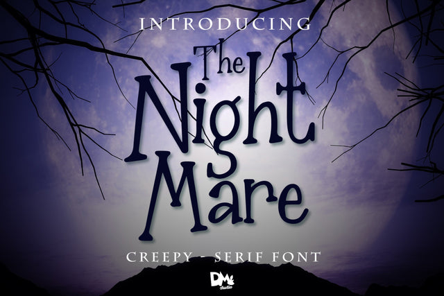 The Nightmare - Creepy Serif Font Font Dm Letter Studio 