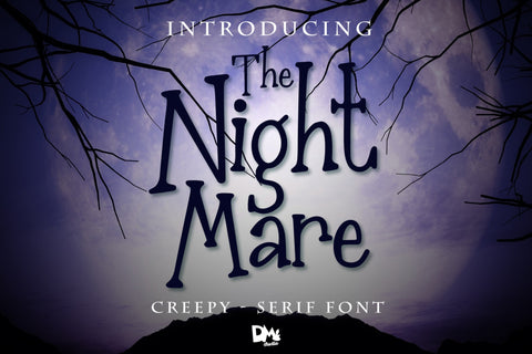 The Nightmare - Creepy Serif Font Font Dm Letter Studio 